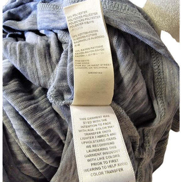 We the Free Cowl Neck Heather Knit Top Half Sleeves Blue/Gray Size Large - Picture 7 of 10